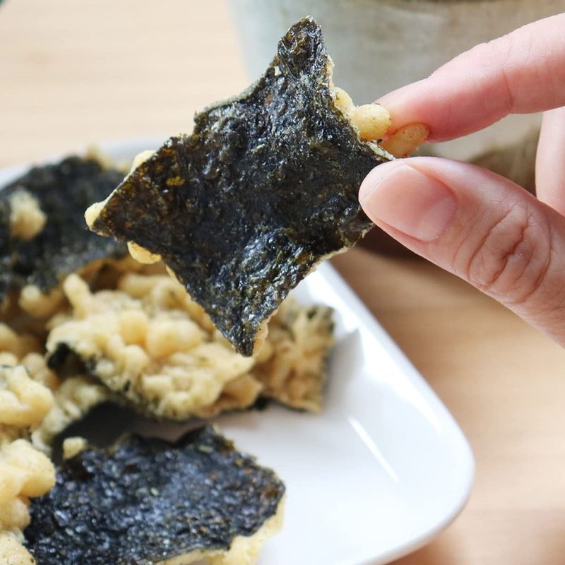 NORITEN Japanese Snacks New Flavor Tempura Seaweed Snacks Made in Japan (Soy Sauce, 1.41OZ)
