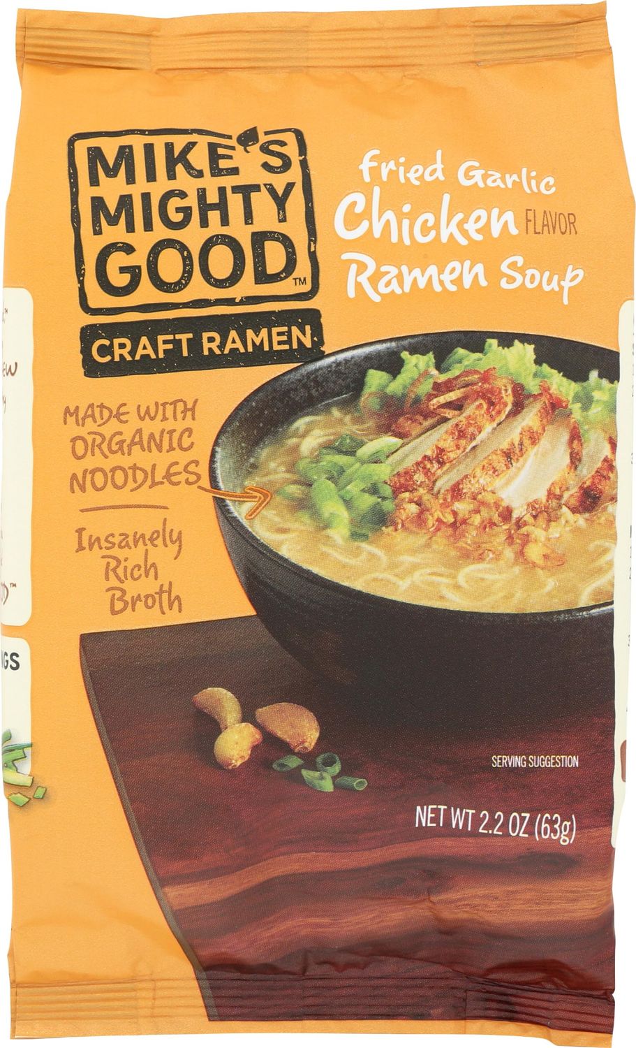 MIKES MIGHTY GOOD Organic Fried Garlic Chicken Ramen, 2.2 OZ