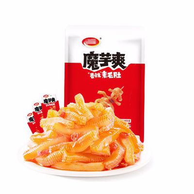 latiao Spicy and refreshing konjac strips, Chinese Special Casual Snack Food, Made From Konjac flourChiliSpice, Low Sugar and Low Calories, Best Vegan, 50g (Pack of 2)