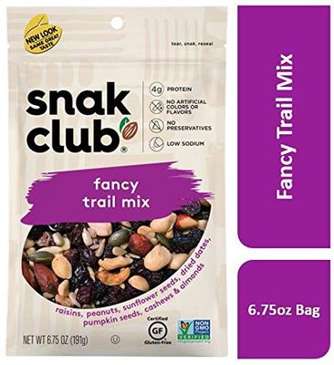 Snak Club Fancy Trail Mix Resealable 6.75 ounce Bag
