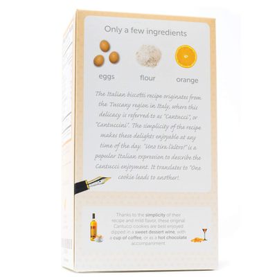 Gusta Authentic Soft Biscotti Cookies Made in Tuscany, Italy - Candied Orange - Original Two Bites Size - All Natural Ingredients - Fresh &amp; Genuine Italian Dessert Treats - 17.64oz