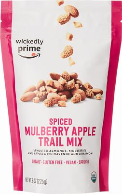 Wickedly Prime Organic Sprouted Trail Mix, Spiced Mulberry Apple, 8 Ounce