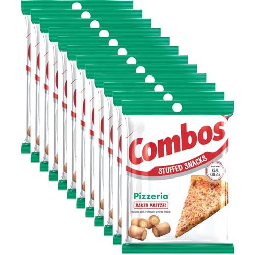 COMBOS Pizzeria Pretzel Baked Snacks 6.3-Ounce Bag (Pack of 12)