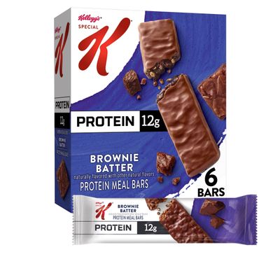 Kellogg&#39;s Special K Protein Bars, Meal Replacement, Protein Snacks, Brownie Batter, 9.5oz Box (6 Bars)