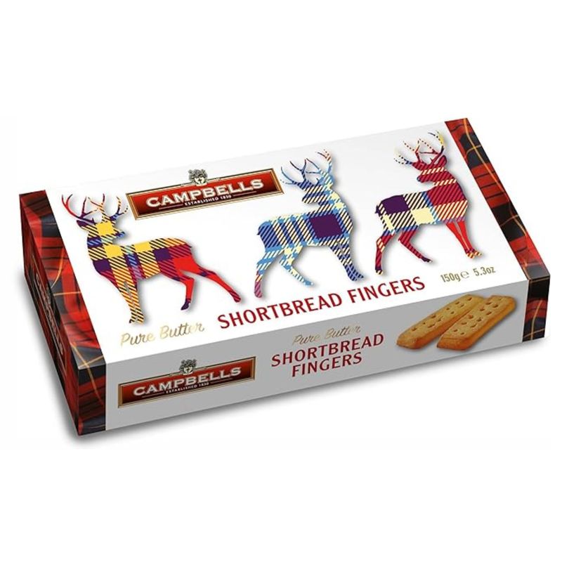 Campbells Shortbread Fingers | Scottish Pure Butter Cookies | British Snacks for Tea Time | Premium English Biscuits from Scotland | Special Occasion Cookies Treat | 5.29 Oz