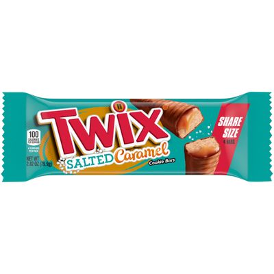 TWIX Salted Caramel Chocolate Cookie Bars (56.4oz Carton with 20 Candy Packs)
