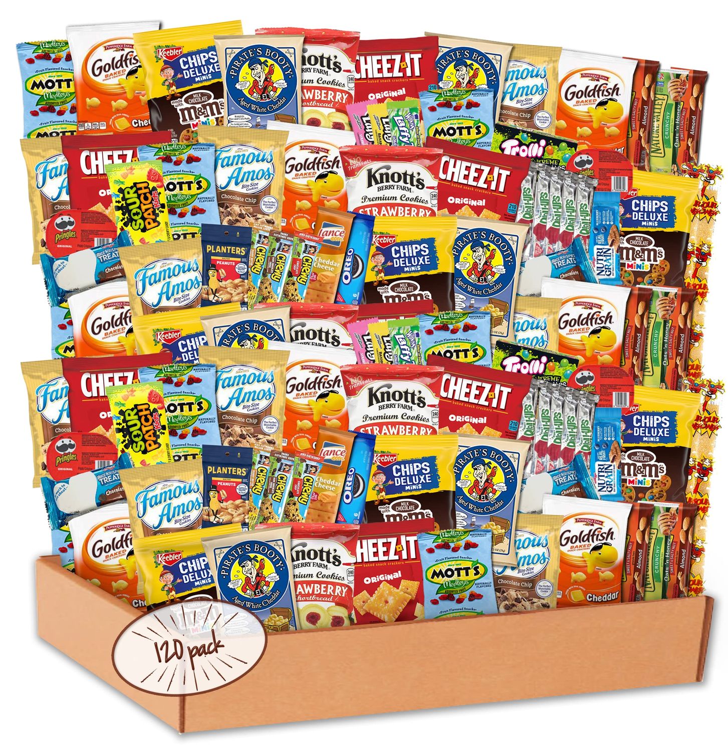 Snack Box Christmas Care Package (120 Count) Variety Snacks Gift Box - College Students, Military, Work or Home - Chips Cookies &amp; Candy shellys delight