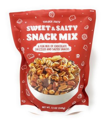 Sweet &amp; Salty Snack Mix by Trader Js, A Fun Mix of Chocolate Drizzled and Salted Snacks, 12oz340g (Pack of 1)