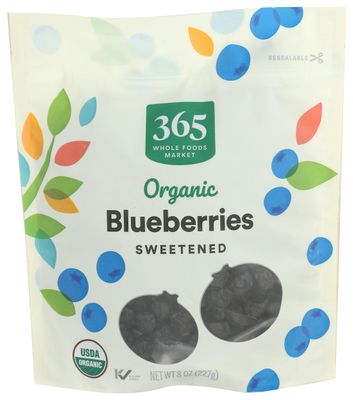 365 By Whole Foods Market, Blueberries Dried Sweetened Organic, 8 Ounce