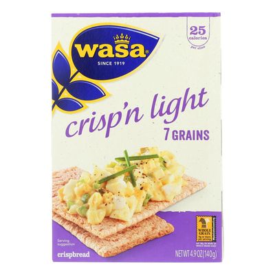 Wasa Crispbread Crisp &#39;N Light 7 Grain Crackerbread - Case of 10 - 4.9 oz.