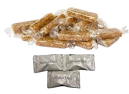 HolanDeli Sesame Seed and Honey Crunch Mini Candy Bars, Joyva Sesame Crunch - 3 LB Bulk Bag Includes HolanDeli Mints