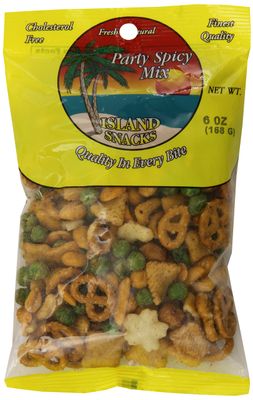 Island Snacks Spicy Party Mix, 6-Ounce (Pack Of 6)