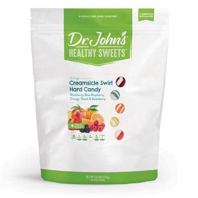 Dr. Johns Sugar Free Candy, Healthy Hard Candy with Zero Sugar, Low Calorie Snacks, Keto Friendly, Vegan, Gluten Free, Creamsicle Swirl, 252 Count, 2.5 LB