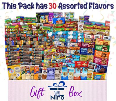 Niro Assortment | Ultimate Snack Boxes | Bar Variety Pack | Snack Box for Adults | Snacks Care Package | 30 Count Variety Pack