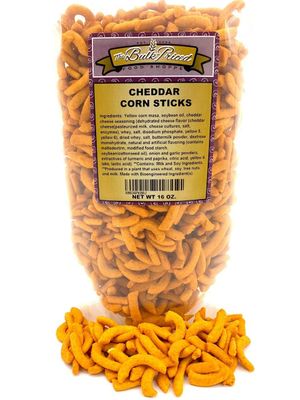 Cheddar Corn Sticks, Bulk Size, (1 lb. Resealable Zip Lock Stand Up Bag)