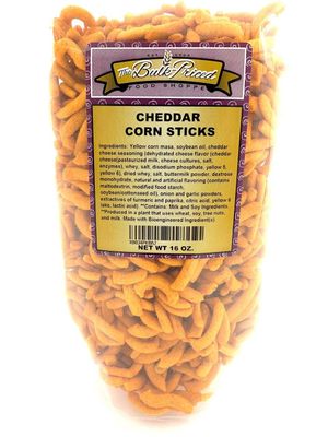 Cheddar Corn Sticks, Bulk Size, (1 lb. Resealable Zip Lock Stand Up Bag)