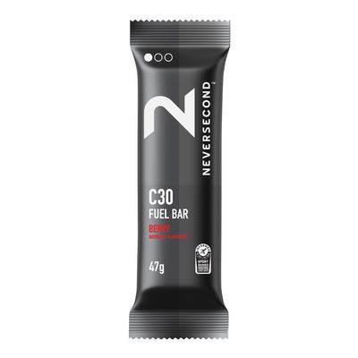 Neversecond C30 Fuel Bar, Fast-Absorbing Carbs, Never2 C30 Fuel Bars for Performance &amp; Endurance Nutrition for Triathlons, Cycling, Running &amp; Marathons (Berry Flavor, 12-Count Pack)