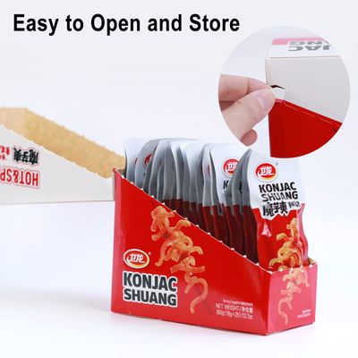 WeiLong Konjac Snack, Spicy Hot Strips, Spicy Snacks Latiao La tiao, Chinese Snacks Moyushuang, Spicy Flavor, (), 18g20 Bags, Pack of 1