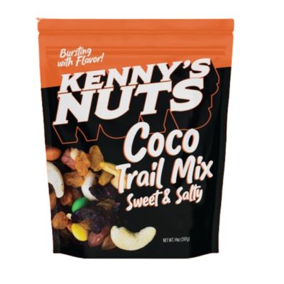 Kenny&#39;s Nuts - Trail Mix, Premium Snack Blend with Almonds, Cashews, Raisins, Cranberries and Chocolate, Gluten-Free, 14 Oz Resealable Bag