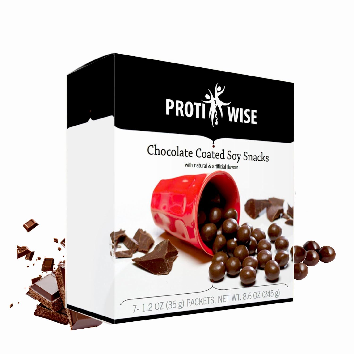 ProtiWise - By Doctors Weight Loss High Protein 15g Soy Snacks | Chocolate | 7Box | Weight Loss, KETO Diet Friendly, Hunger Control Snack | Low Fat, Low Calorie, Low Sugar