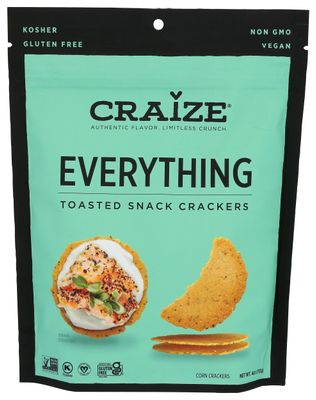 CRAIZE Everything Toasted Corn Crackers, 4 OZ