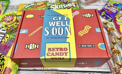 RETRO CANDY YUM Get Well Soon Sour Candy Variety Sick Care Package Assortment Gift Basket Box for Boys, Girls, Men, Women, Feel Better Gifts for Kids