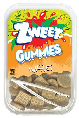 Zweet Gummy Candy Waffles 10 Ounce - Gummy Kosher Candy, Halal Candy - Resealable Pack of Gummy Candy, Gummy Waffles