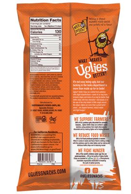 UGLIES Buffalo Ranch Kettle-Cooked Potato Chips, Gluten-Free Snacks, Kosher-Friendly Chips, Non-GMO Snacks for Kids or Office, Lunch Snacks, Individual Snack Packs, 6 Oz. Bags, Pack of 12