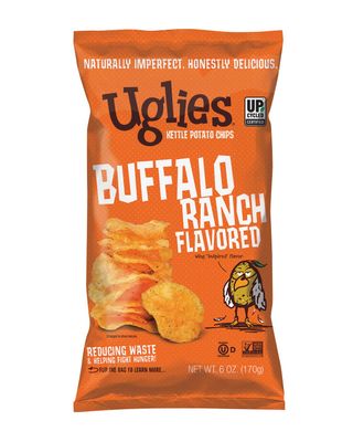 UGLIES Buffalo Ranch Kettle-Cooked Potato Chips, Gluten-Free Snacks, Kosher-Friendly Chips, Non-GMO Snacks for Kids or Office, Lunch Snacks, Individual Snack Packs, 6 Oz. Bags, Pack of 12