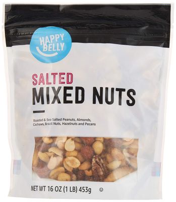Amazon Brand - Happy Belly Mixed Nuts with Peanuts, Roasted &amp; Sea Salted, 1 pound (Pack of 1)
