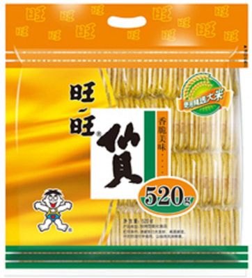 Want-Want Senbei Japanese Rice Cracker, Asian Snack Value Family Pack. Halal Friendly, 520g