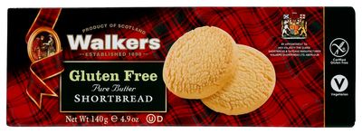 Walkers Gluten Free Pure Butter Shortbread Cookies -- 4.9 oz (Pack of 2)