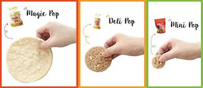 Kims Deli Pop Rice Cakes | Original, Whole Wheat, Cinnamon | Keto, Paleo, Multigrain, Natural, Vegan | Sugar Free Korean Snack | Low Calorie, Low Fat | Variety 3 Pack |
