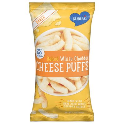 Barbara&#39;s Bakery Cheese Puffs, Baked White Cheddar, 5.5 Oz Bag