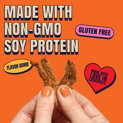 Louisville Vegan Jerky - Buffalo Hot Wing Vegan and Vegetarian Meat - Lip-Smacking Jerky - Gluten-Free High Protein Vegan Snacks 18 grams of Non-GMO Soy Protein, 280 Calories Per Bag