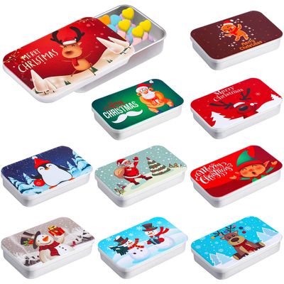 Peryiter 10 Pieces Christmas Mint Tins Candy Poop Mint Tins Gift Funny Candy Metal Box Stocking Stuffers(Cute Style)