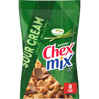 Chex Mix Snack Mix, Sour Cream and Onion, 8 oz Bag