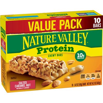 Nature Valley Protein Granola Bars, Salted Caramel Nut, Snack Bars, 10 ct, 14.2 OZ