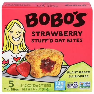 Bobo&#39;s Oat Bars Strawberry Stuff&#39;d Oat Bites 5 Count, 1.3 OZ