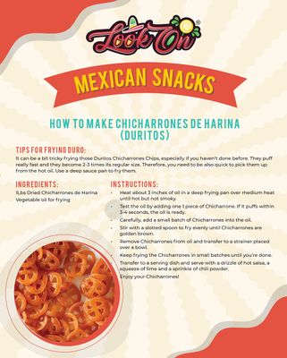 Duritos (Duros) 2LB - Wheat Pinwheels Snacks - Fritura De Rueda - Mexicans Traditional Chicharrones De Harina - Wheel Puffs Chips by LookOn