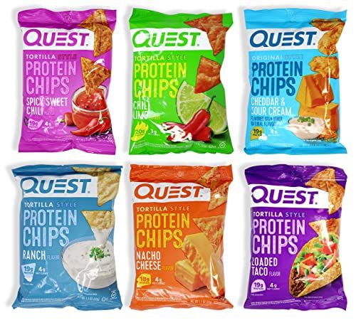 Niro Assortment | Quest Tortilla Style Protein Chips - 6 Flavors of Chedda &amp; Sour Cream, Spicy Sweet Chili, Ranch, Loaded Taco, Chili lime, and Nacho Cheese | 6 pack