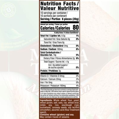 Melba Toast, Flatbread Toast Crackers - Multigrain - All Natural Thin and Crispy Flatbread Crackers - Non-GMO, 7 Oz, Pack of 3
