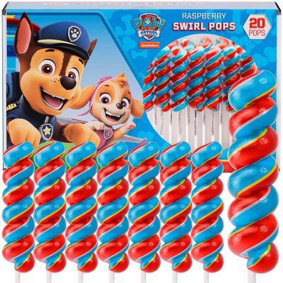 Paw Patrol Swirl Lollipops 20pk- Paw Patrol Lollipops For Paw Patrol Party Favors - Paw Patrol Candy - Paw Patrol Birthday Decorations - Paw Patrol Cake Toppers,Paw Patrol Food,Paw Patrol Snacks
