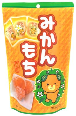 Mochi Mandarin Orange Traditional Japanese Rice Cakes, 130g, Soft Chewy Wagashi Food Sweets Estala