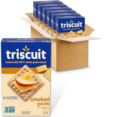 Triscuit Smoked Gouda Whole Grain Wheat Crackers, 6 - 8.5 oz Boxes