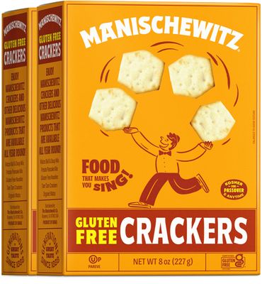 Manischewitz Gluten Free Original Crackers 8oz (2 Pack) | Grain Free, Fluffy &amp; Airy, Baked to Perfection, Kosher for Passover