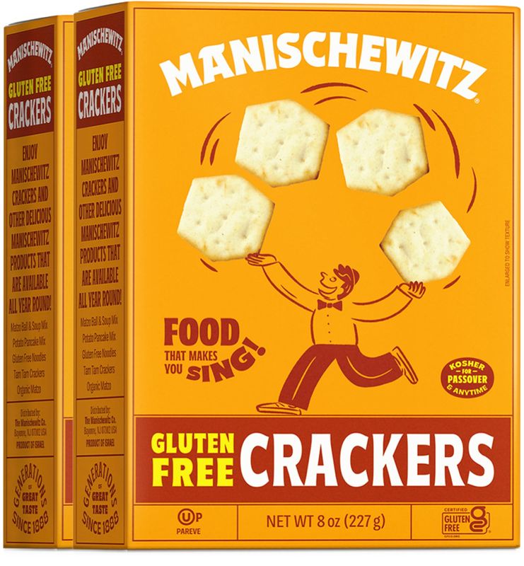 Manischewitz Gluten Free Original Crackers 8oz (2 Pack) | Grain Free, Fluffy &amp; Airy, Baked to Perfection, Kosher for Passover
