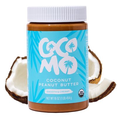 Cocomo Coconut Peanut Butter, Organic Peanut Butter, Natural, Gluten Free, Vegan, High Protein, Healthy Snack, Smooth and Creamy Spread, 16oz