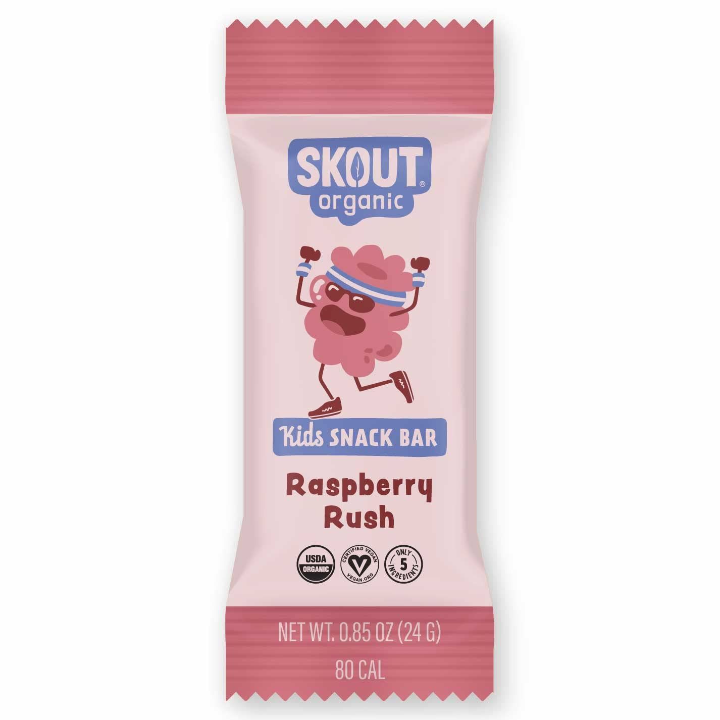 Skout Organic Raspberry Rush Real Food Bars for Kids (36 Pack) | Organic Snacks for Kids | Plant-Based Nutrition, No Refined Sugar | Vegan | Gluten, Dairy, Grain &amp; Soy Free