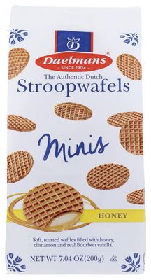 Daelmans Original Dutch Honey Mini Wafers, Kosher, 7.04 Ounces (Pack Of 12)